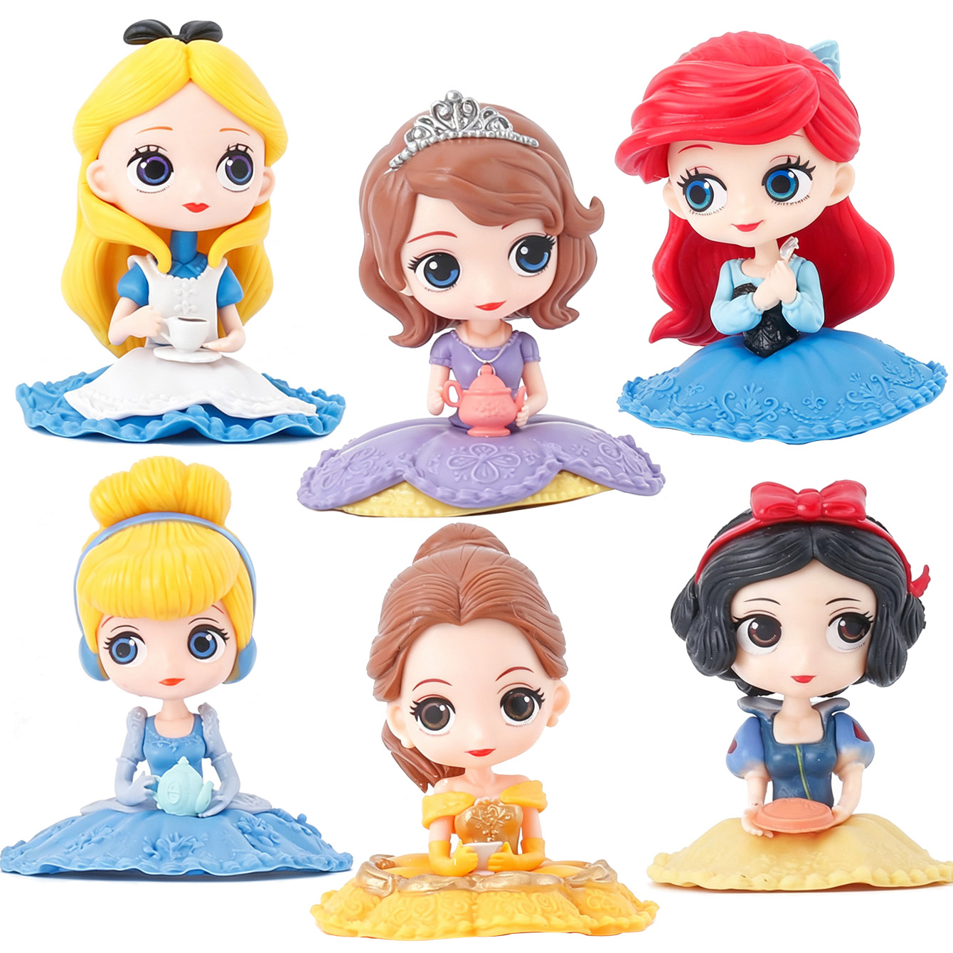 Model Kit For Girls - Cartoon Sitting Girl Statue Set Tea