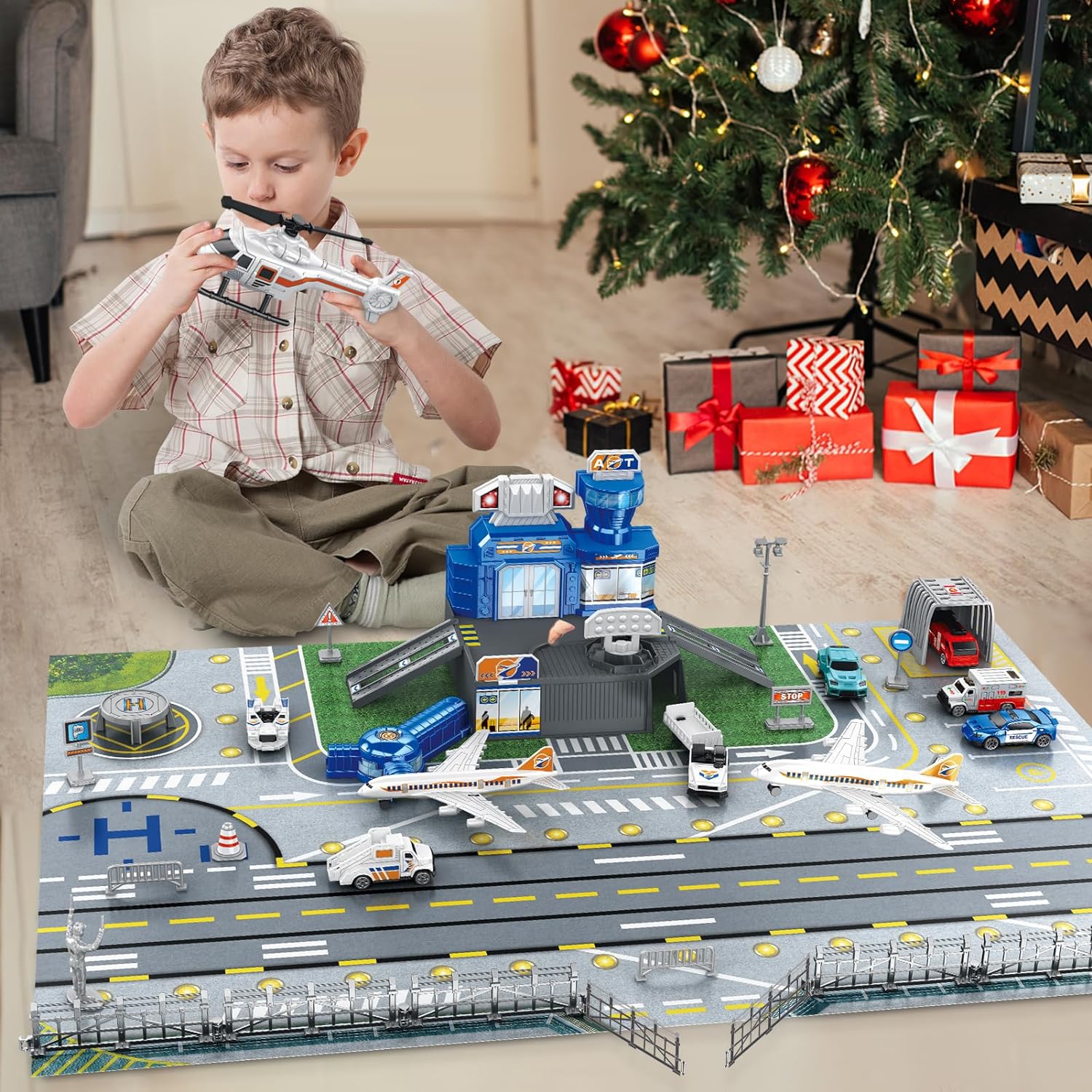 Children's Airport Scene Toy S - đánh giá và giá Model Kit Plane