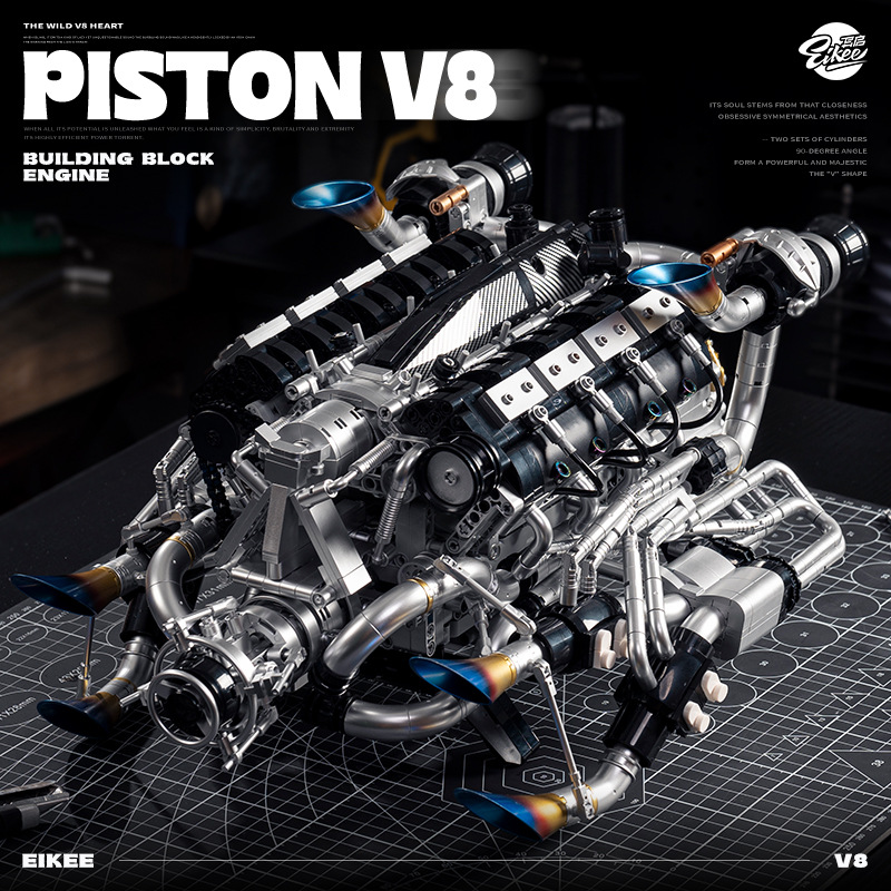 Technical Supercar V8 Engine B - đánh giá và giá Model Kit Motor