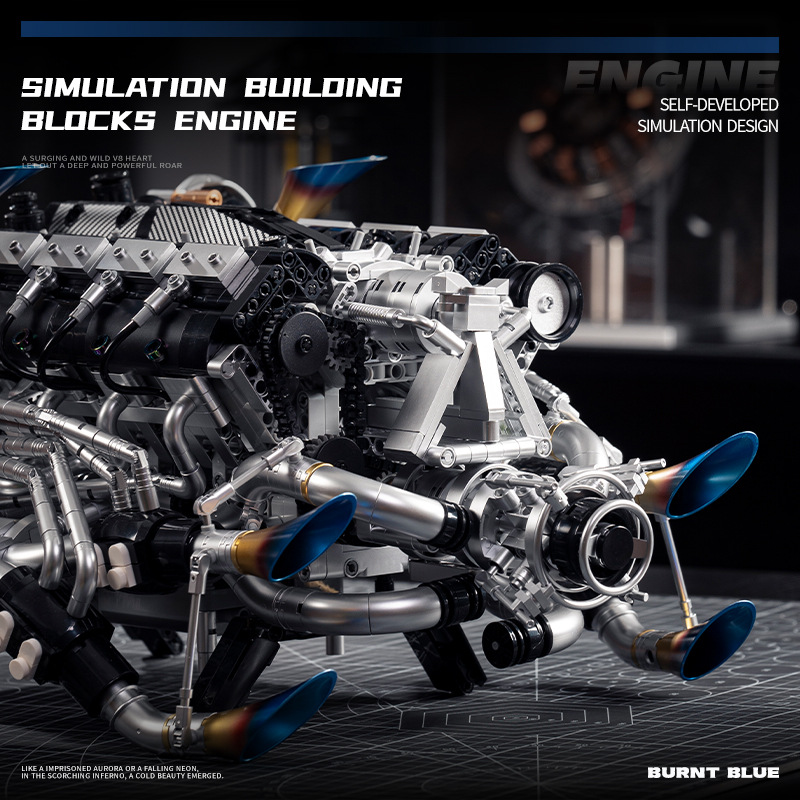 Technical Supercar V8 Engine B - đánh giá và giá Model Kit Motor
