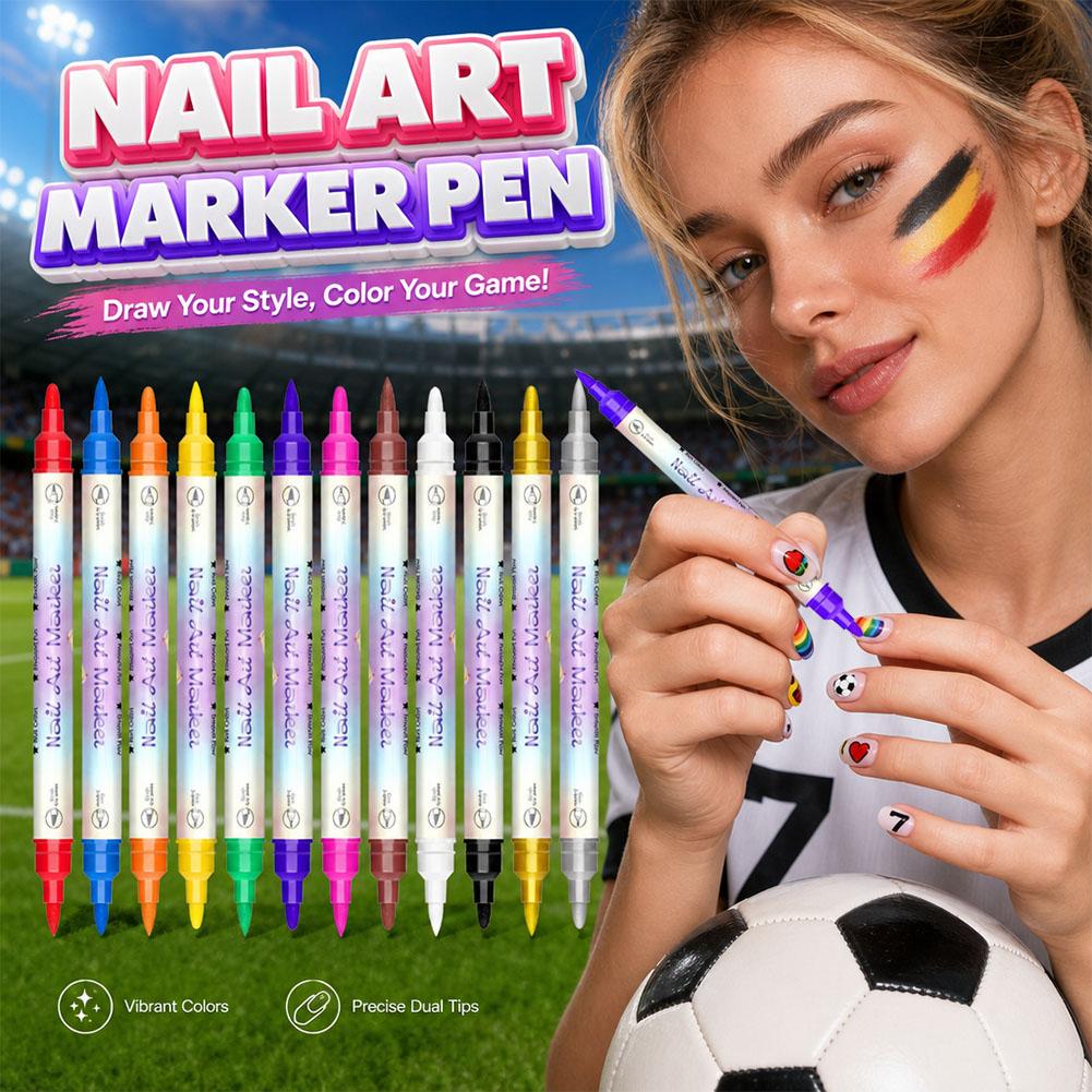 12/24 Colors Dual Tip Nail Art - đánh giá và giá Metallic Paint Set
