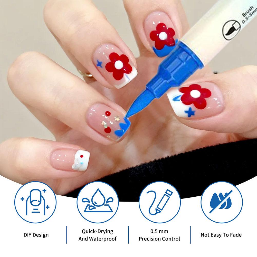 12/24 Colors Dual Tip Nail Art - đánh giá và giá Metallic Paint Set