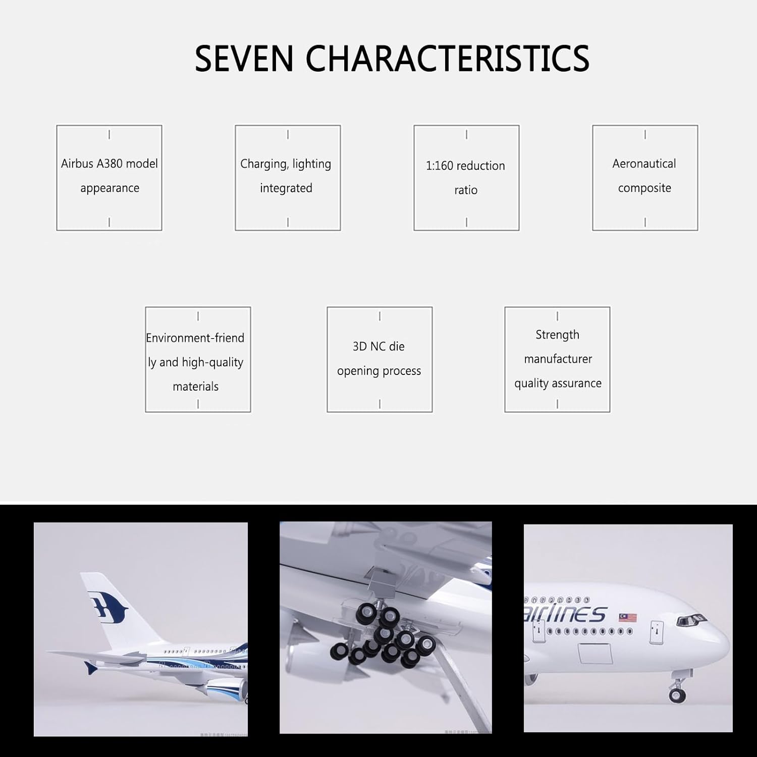 1:160 Scale Malaysia Airlines  - đánh giá và giá Model Kit Plane